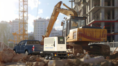 آخرین اخبار شرکت در مورد No Grid Power at a New Construction Site? How Contractors Can Use a Mobile EV Charger to Build a Temporary Power System
